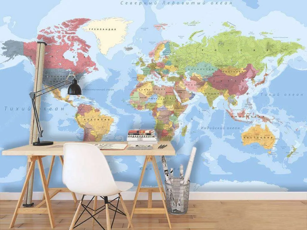 Фотообои в интерьере атлас  12-624 фото
