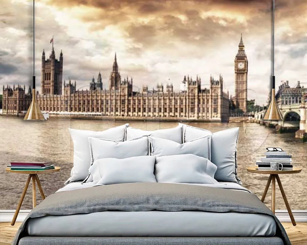 Фотообои в интерьере лондон неяркий  9-562 фото