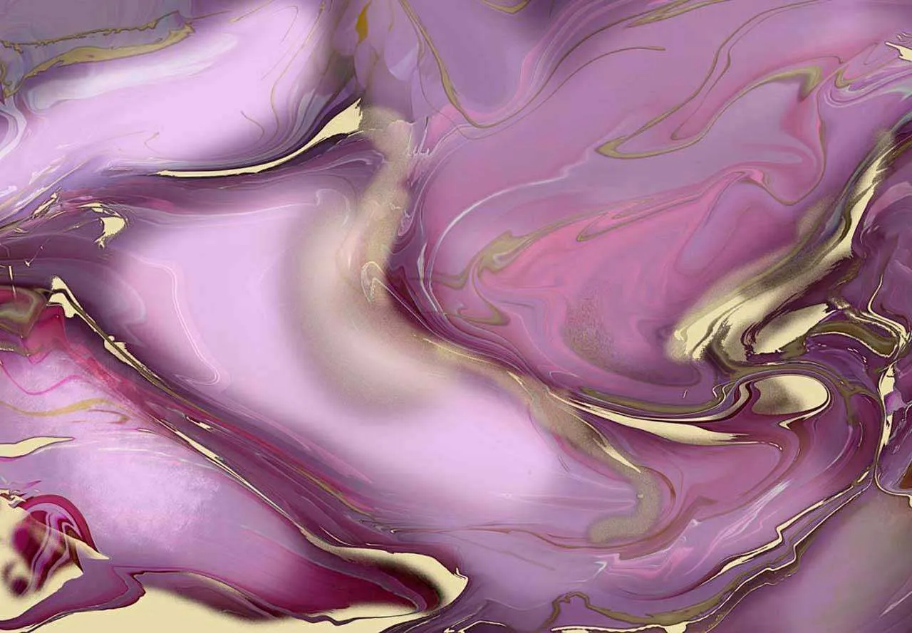 Фотообои в интерьере флюид арт - золотой разлом  13-029 фото