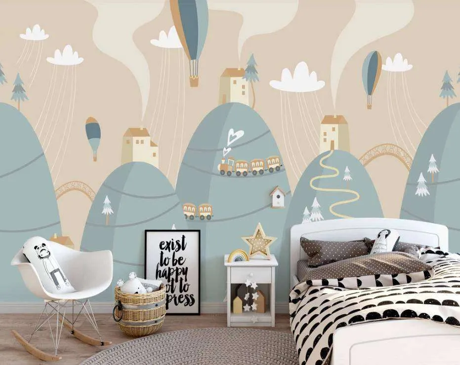 Фотообои в интерьере домики в горах  15-242 фото