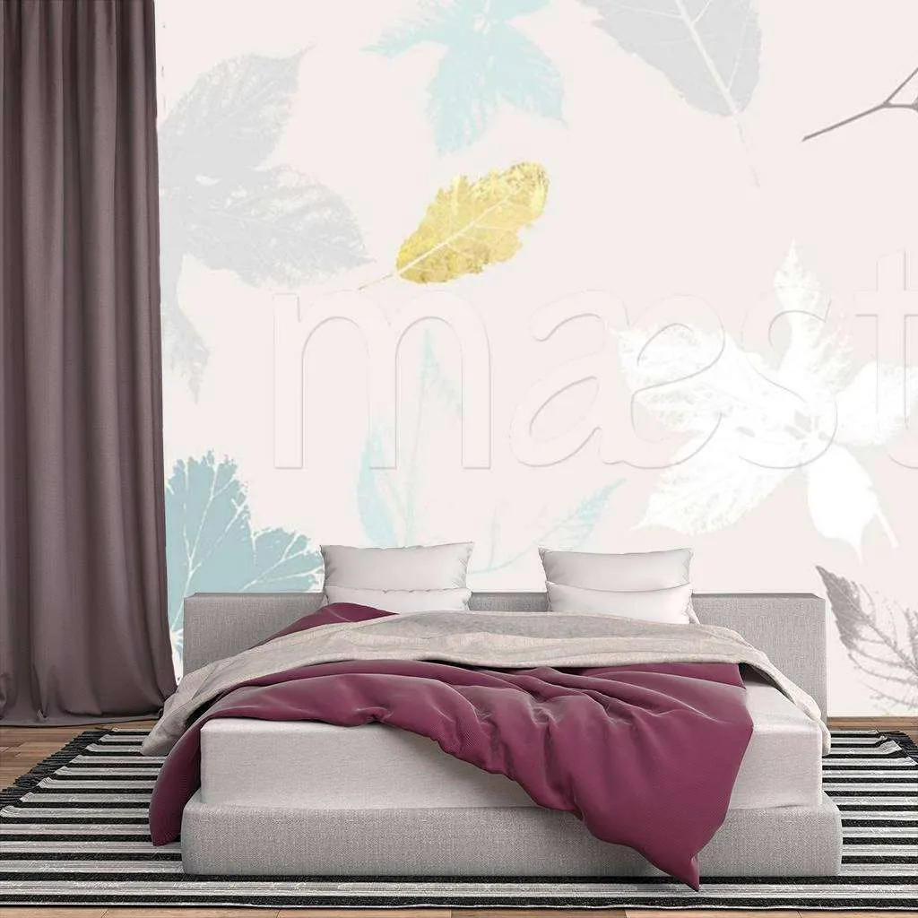 Фотообои в интерьере веточки светлые  15-513 фото