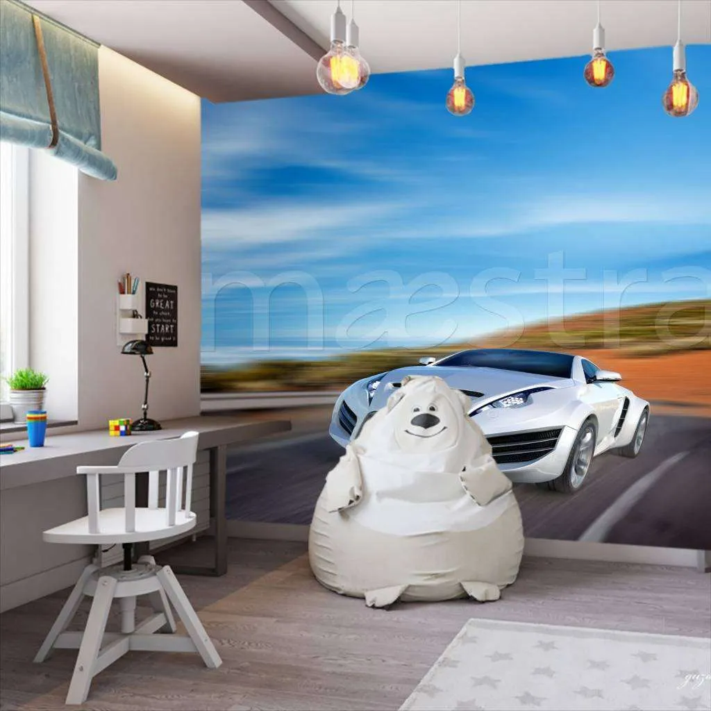 Фотообои в интерьере машина в пути  12-575 фото