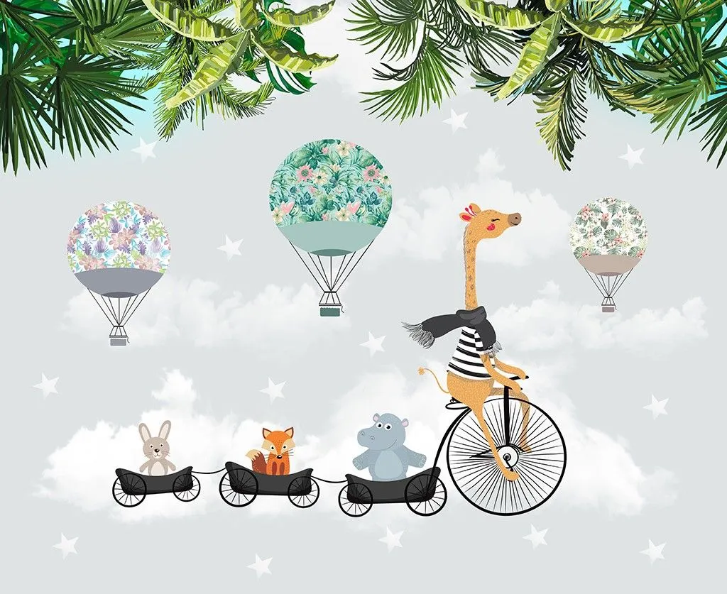 Фотообои в интерьере веселое путешествие  12-1456 фото