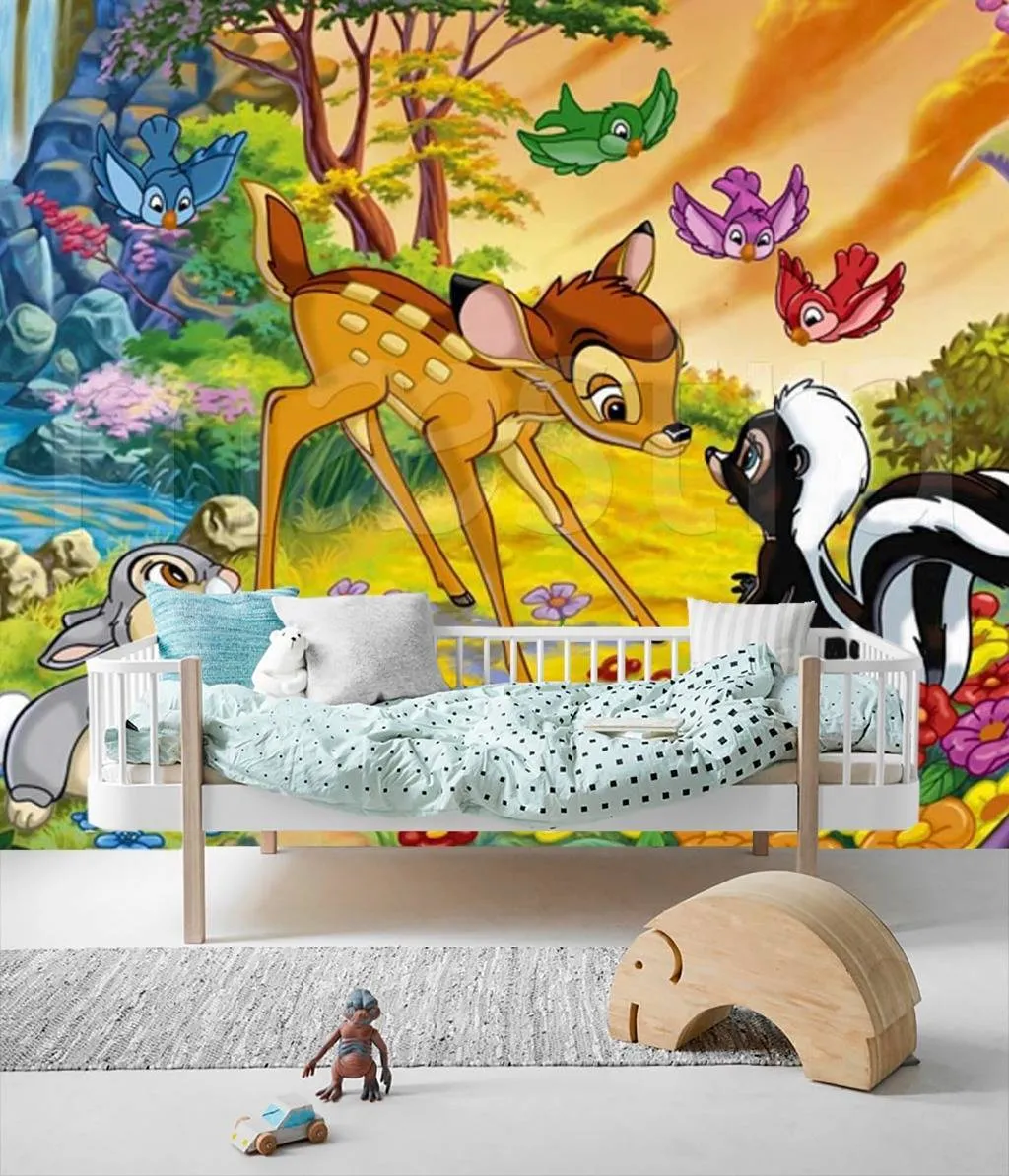Фотообои Олененок бемби с друзьями  12-261