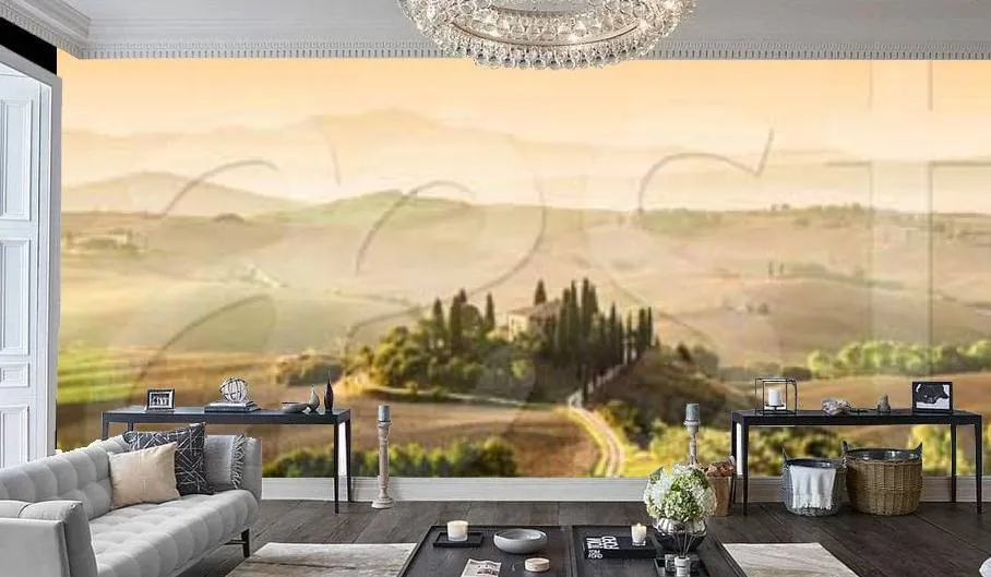 Фотообои в интерьере утро в тоскане  9-275 фото