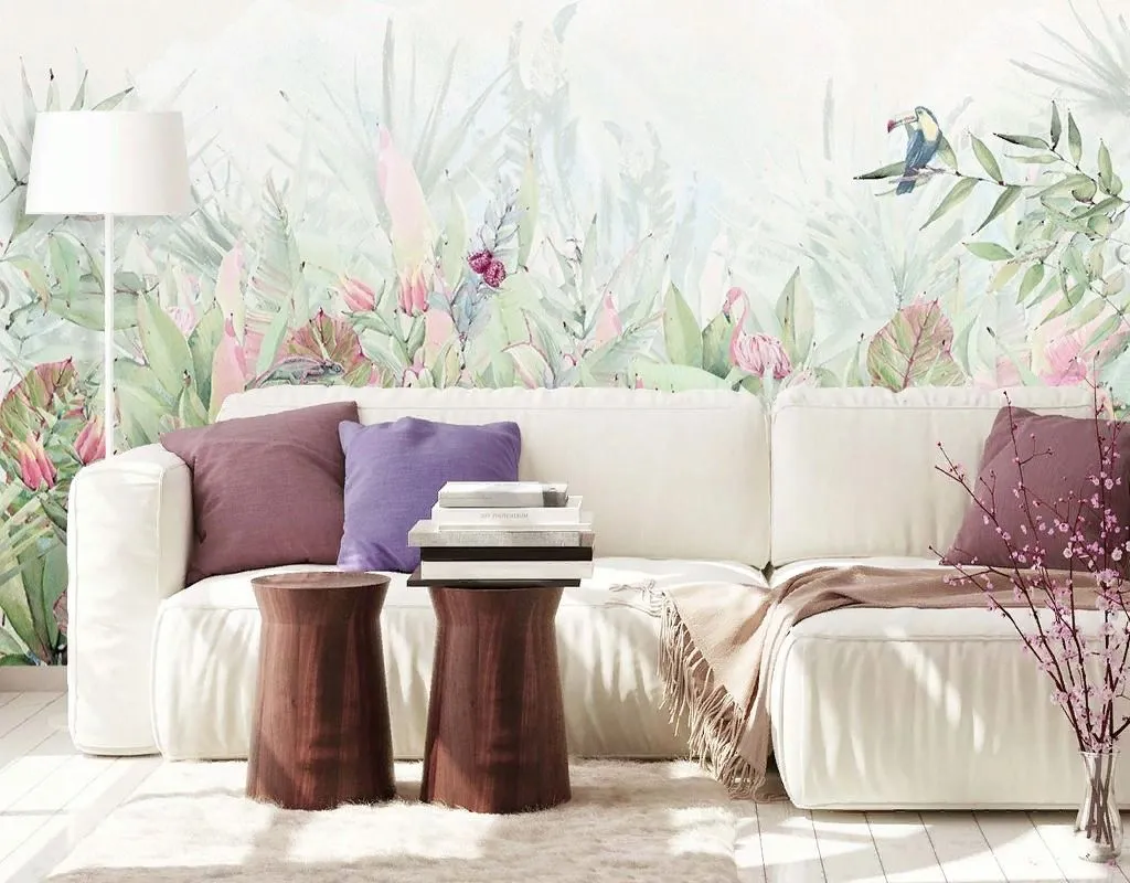 Фотообои в интерьере в спальню цветы яркие  9-2007 фото