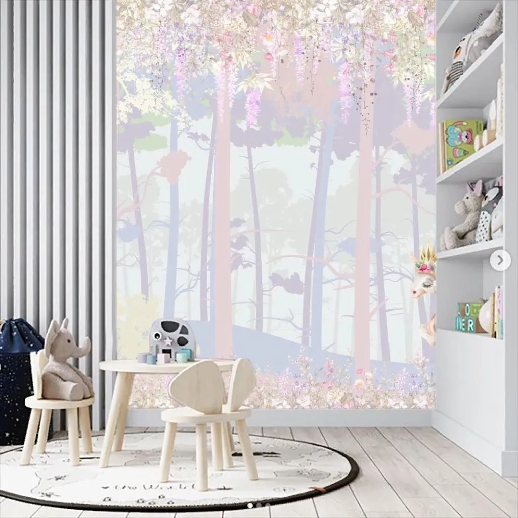 Фотообои в детскую Розовый лес   14-751