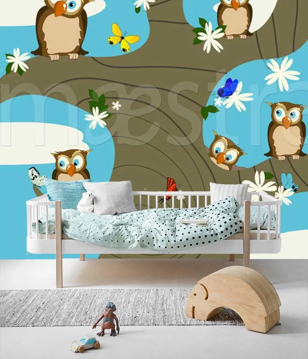 Фотообои Совы на дереве  12-233