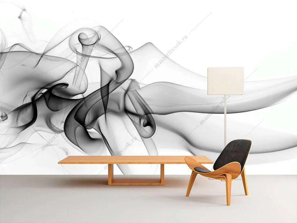 Фотообои в интерьере дым 3д  9-1222 фото