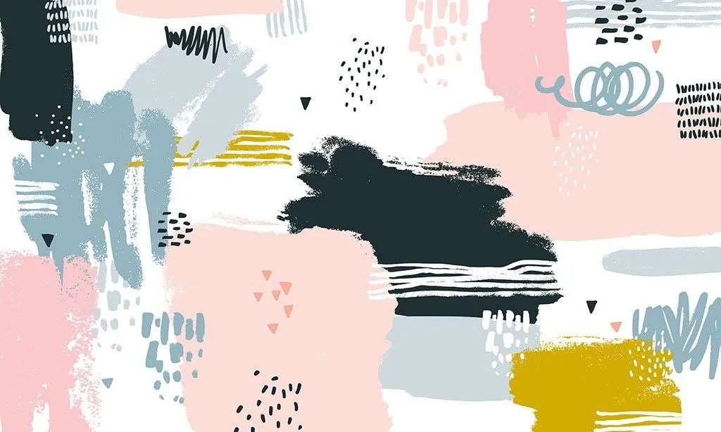 Фотообои в интерьере мазки кистью  9-1130 фото