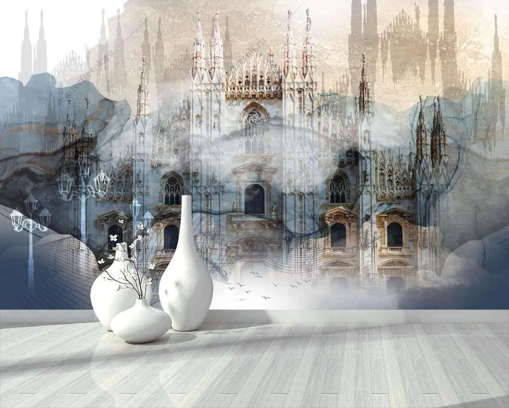 Фотообои в интерьере миланский собор  14-308 фото