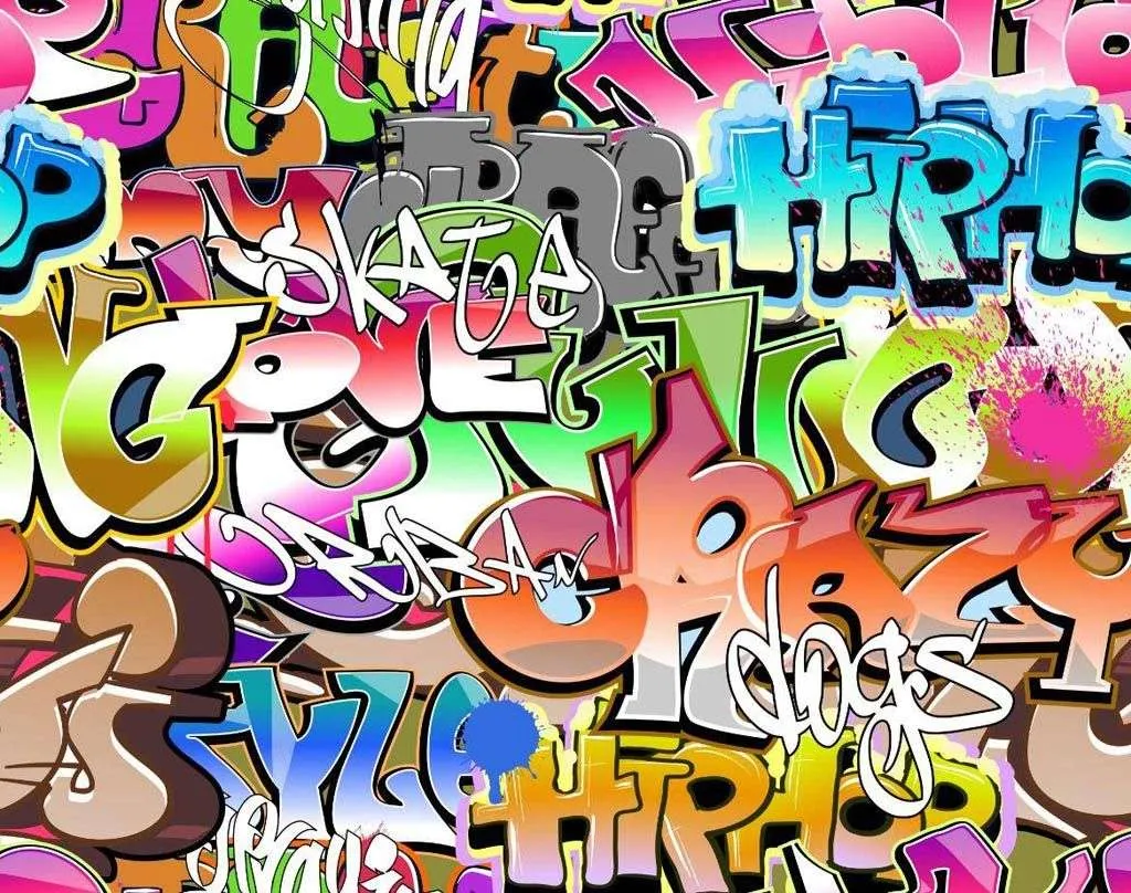 Фотообои в интерьере настенное граффити  12-1285 фото