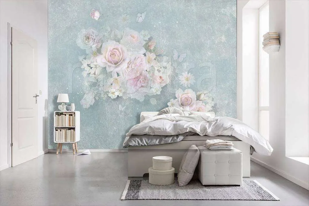 Фотообои Нежные пионы с розами  7-964