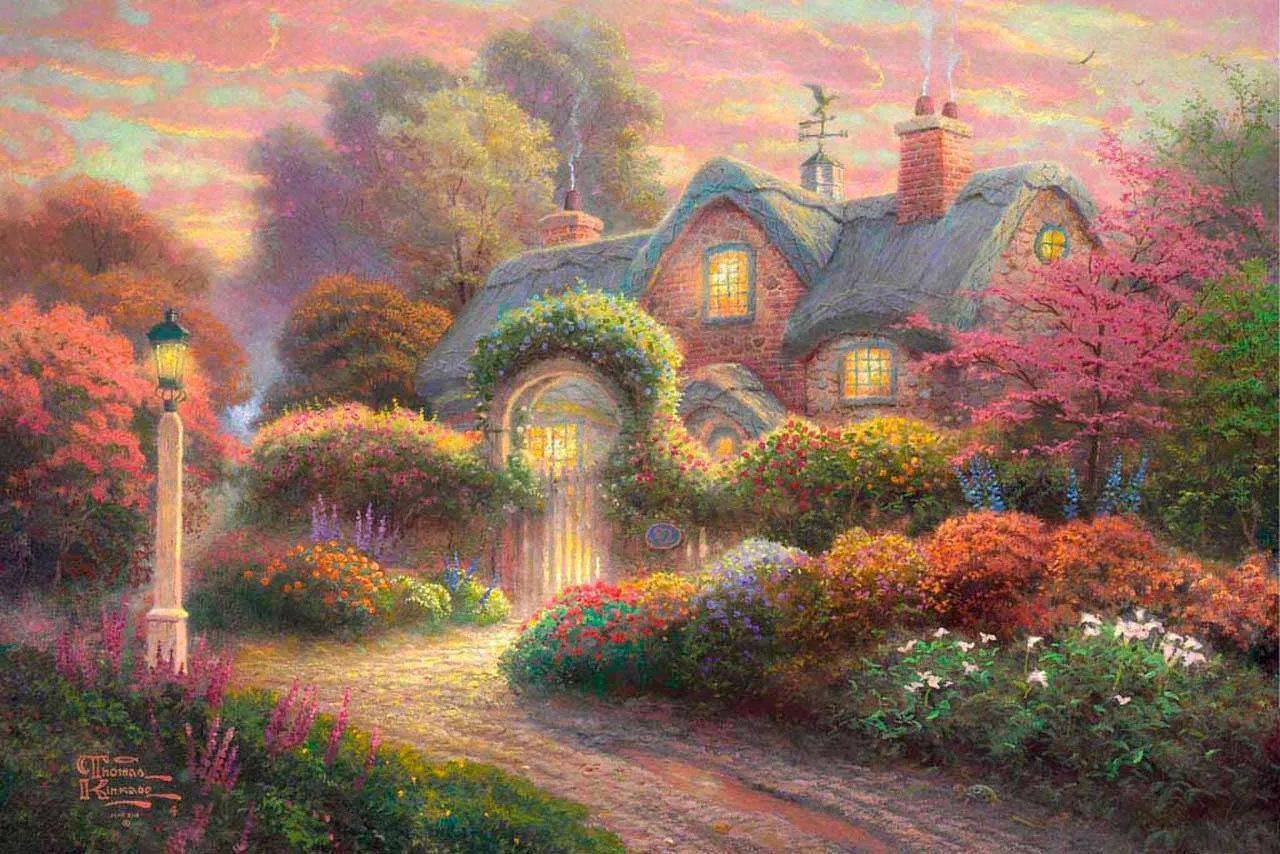 Фотообои в интерьере дом в сказочном лесу  6-091 фото