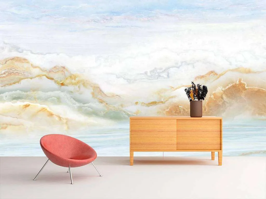 Фотообои в интерьере размытый пейзаж  15-647 фото