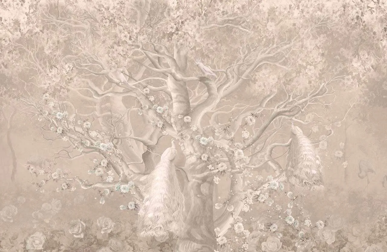 Фотообои в интерьере жар птицы и попугай  13-095 фото