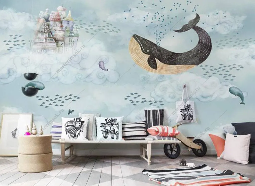 Фотообои Домик на облачке  16-009