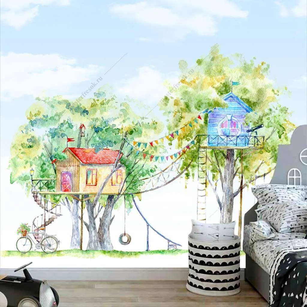 Фотообои в интерьере два дерева сказочных  12-912 фото