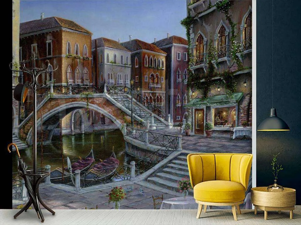 Фотообои Кафе в вечерней Венеции  6-093