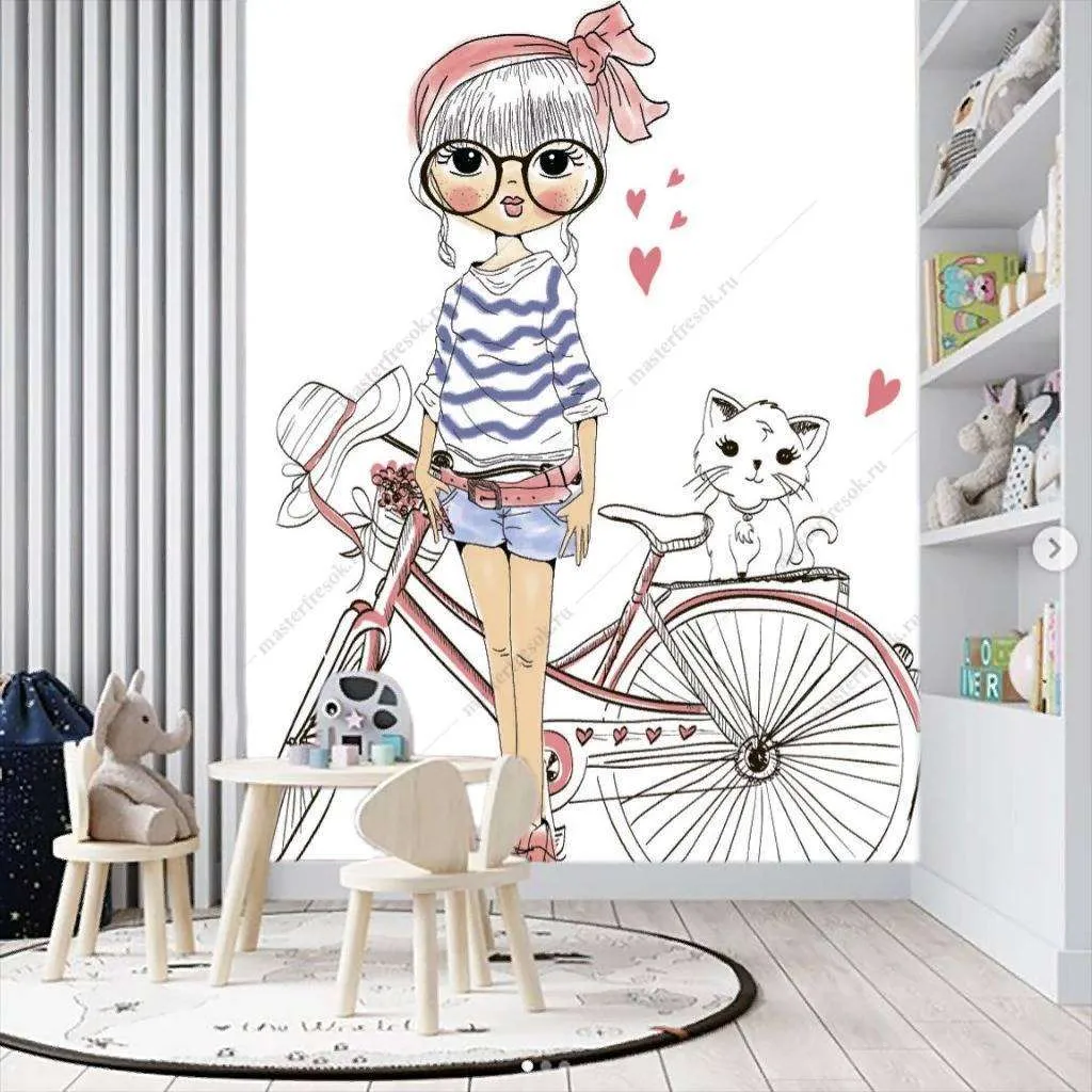 Фотообои в интерьере велопрогулка  12-1126 фото