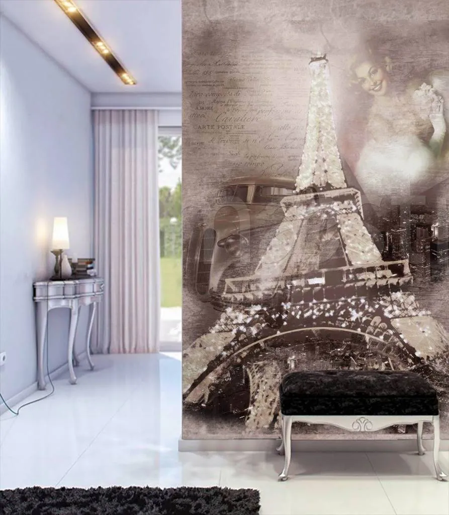 Фотообои Эйфелева башня коллаж  2-079