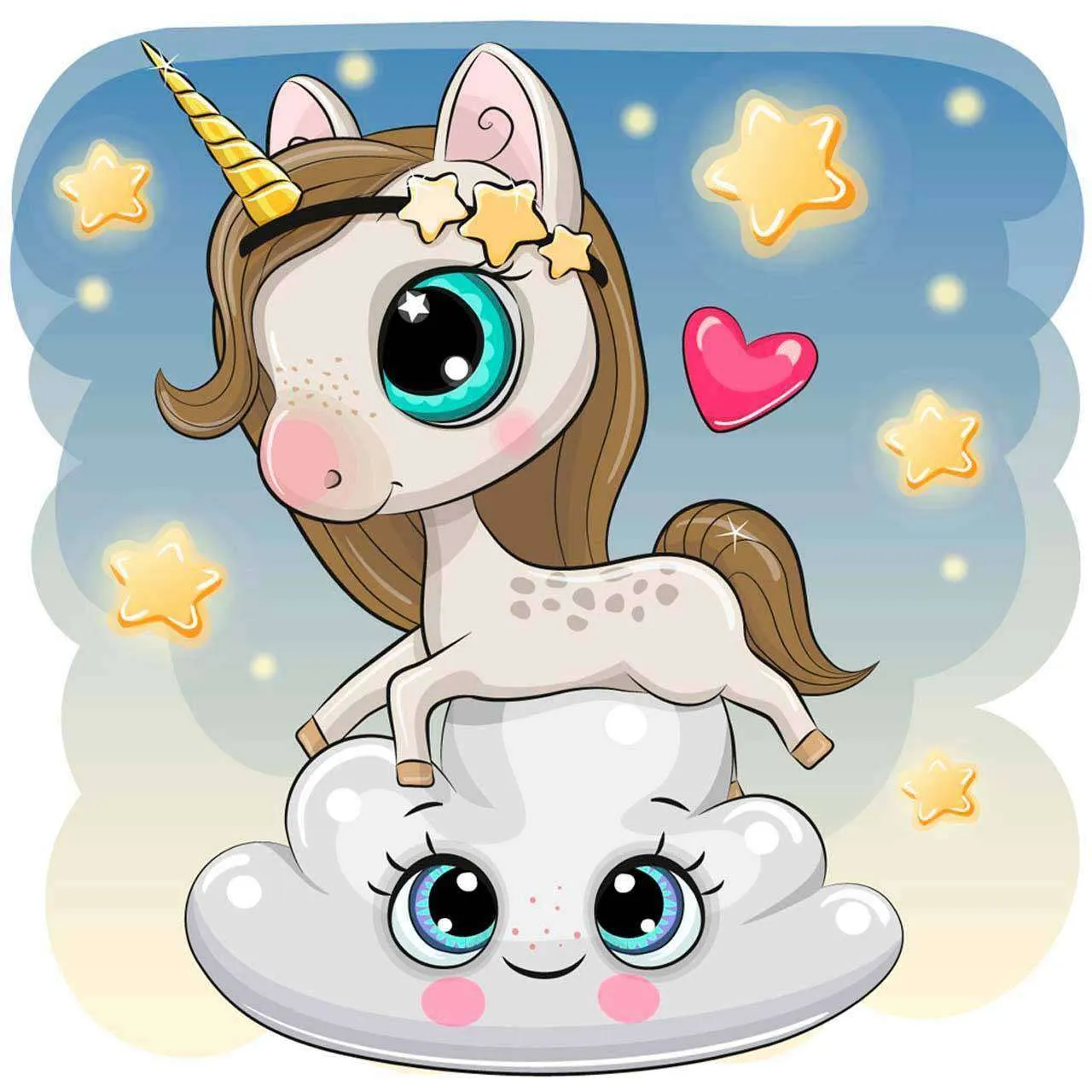 Фотообои в интерьере единорог на облачке  12-600 фото