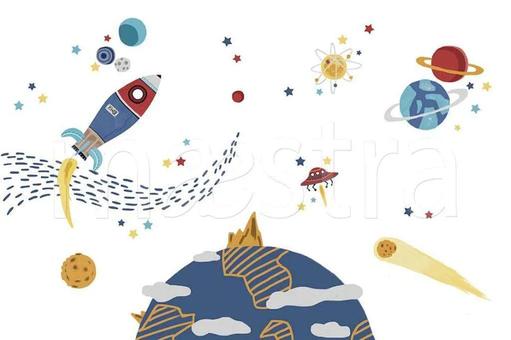 Фотообои в интерьере космический полет  15-211 фото