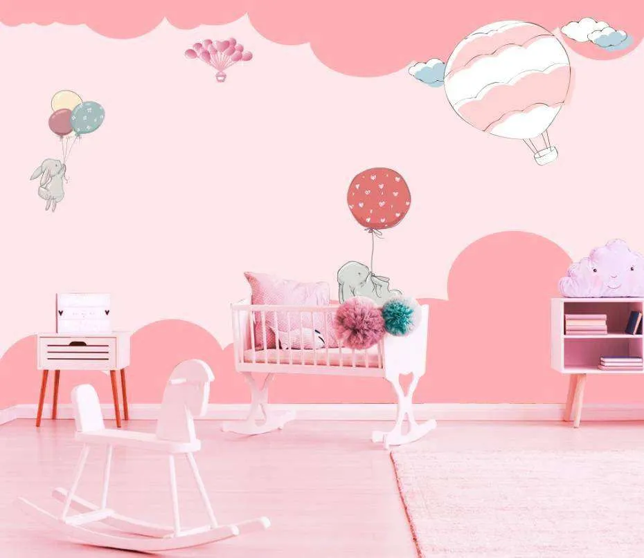 Фотообои Розовые шарики и кролики  15-167