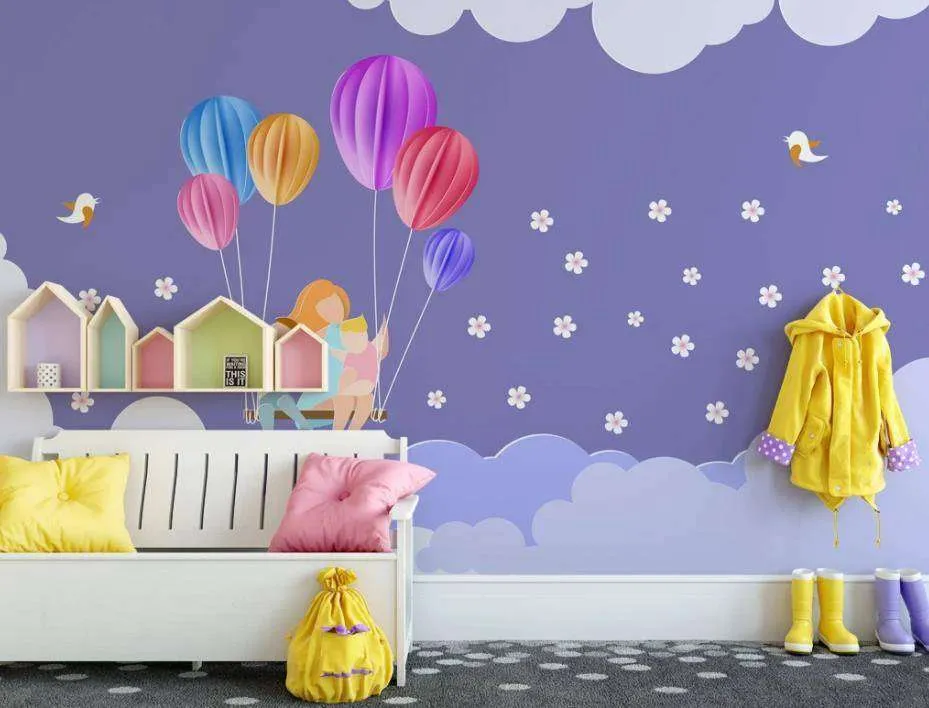 Фотообои в интерьере полеты в облаках  15-219 фото