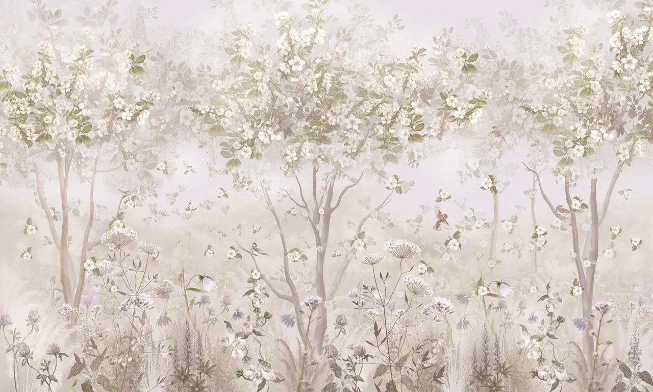 Фотообои в интерьере лес винтажный  13-708 фото