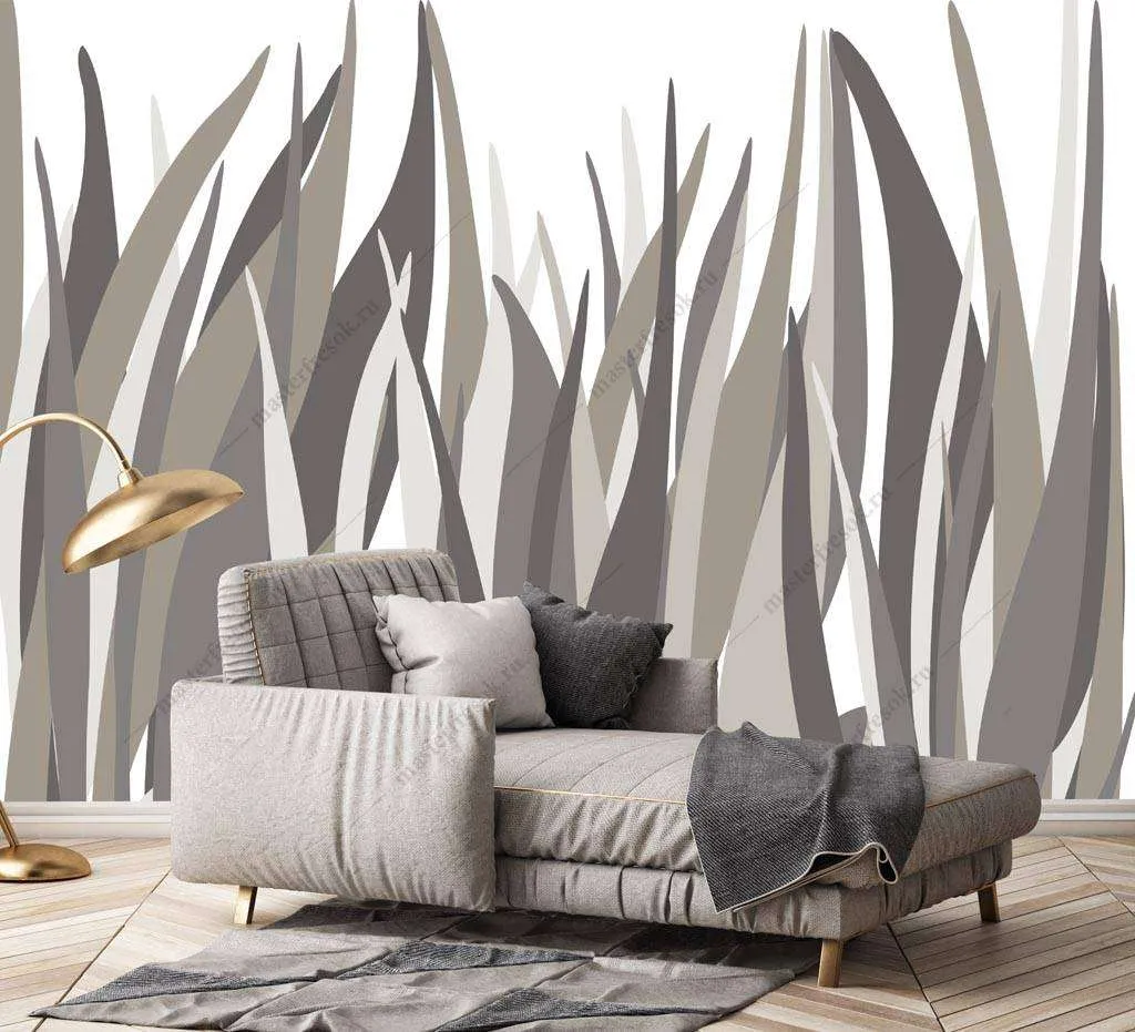 Фотообои в интерьере высокая травка  9-1315 фото