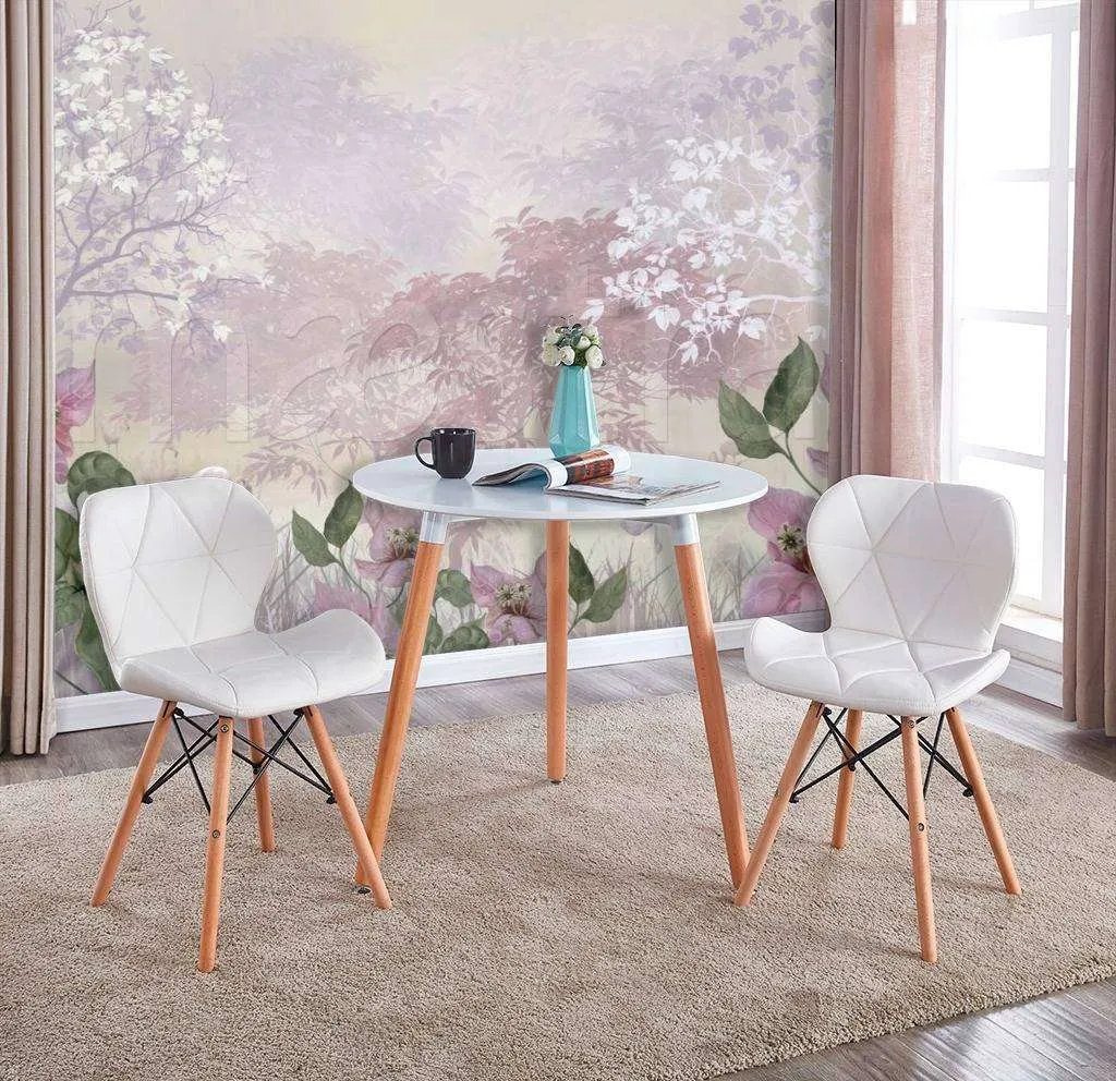 Фотообои Розовый лес и фламинго в цветах  7-678