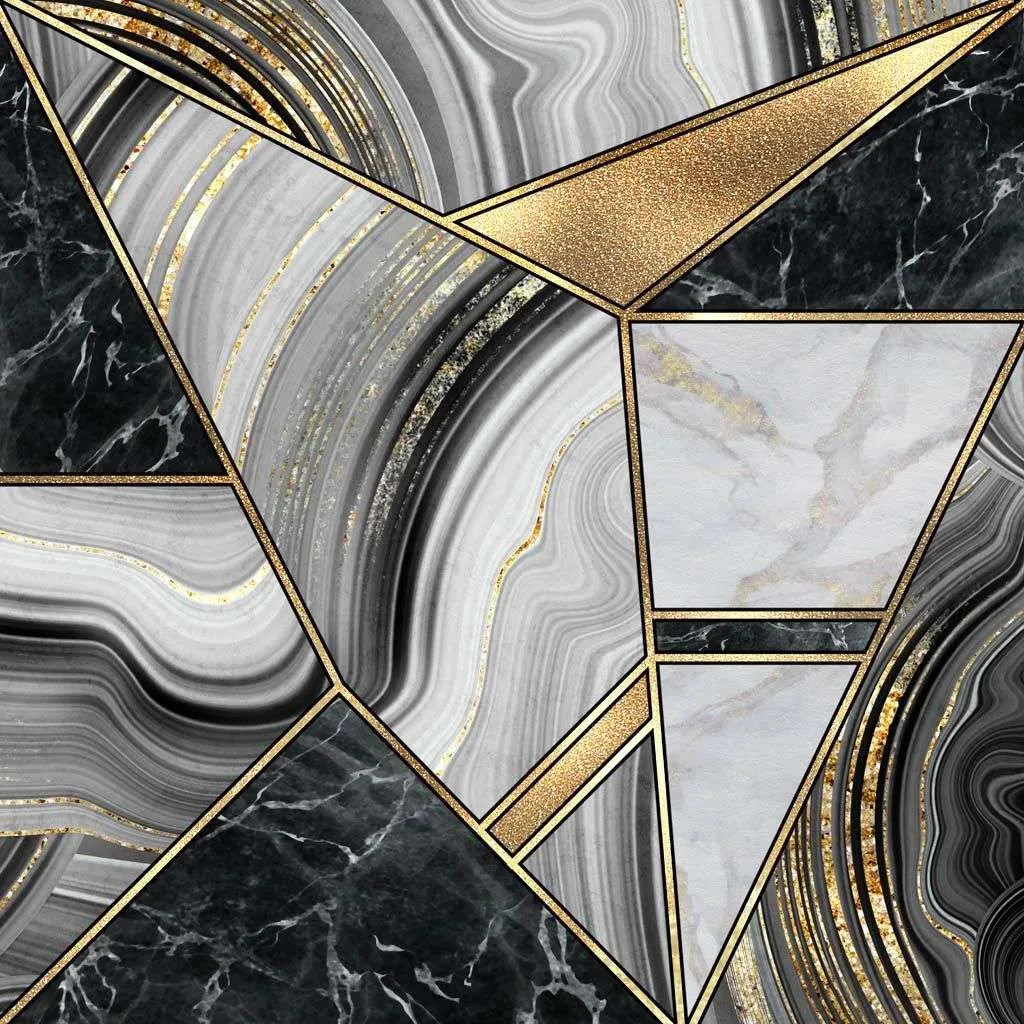 Фотообои в интерьере мрамор геометрия  9-1092 фото