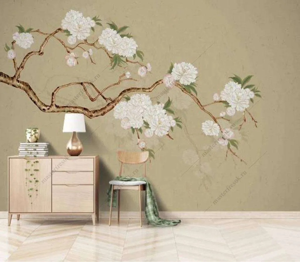 Фотообои в интерьере японские гравюр  15-898 фото