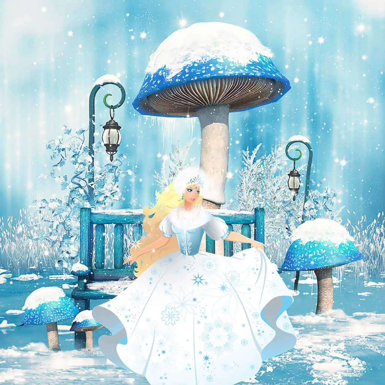 Фотообои в интерьере 3д принцесса  9-033 фото