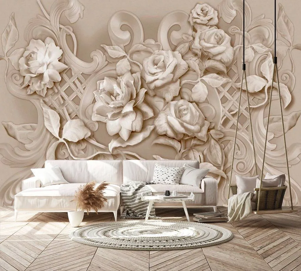 Фотообои Барельеф цветы  13-272