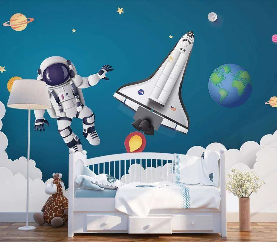 Фотообои в интерьере космический путешественник  15-202 фото