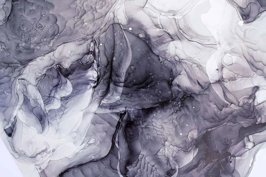 Фотообои в интерьере флюид арт фиолетовые чернила  9-1050 фото