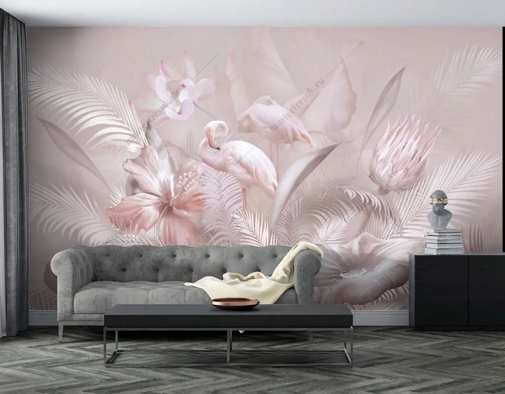 Фотообои Фламинго в перьях  13-581