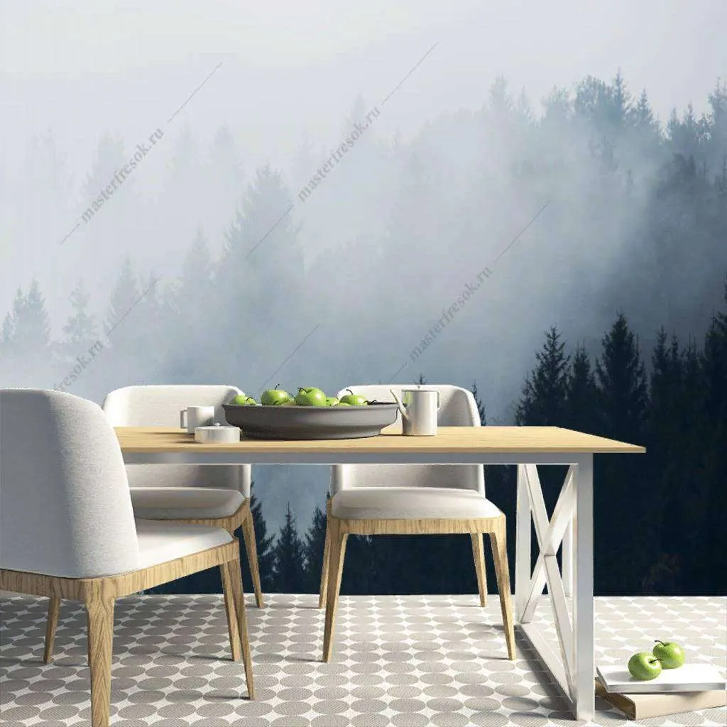 Фотообои в интерьере пейзажи в тумане  9-1169 фото