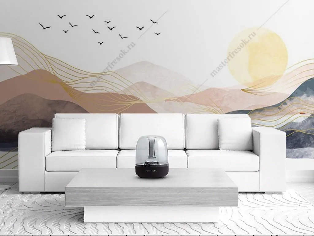 Фотообои Абстракция гор и линии    9-1879