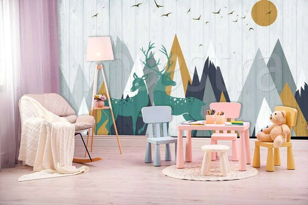 Фотообои в интерьере горы скандинавские  12-447 фото