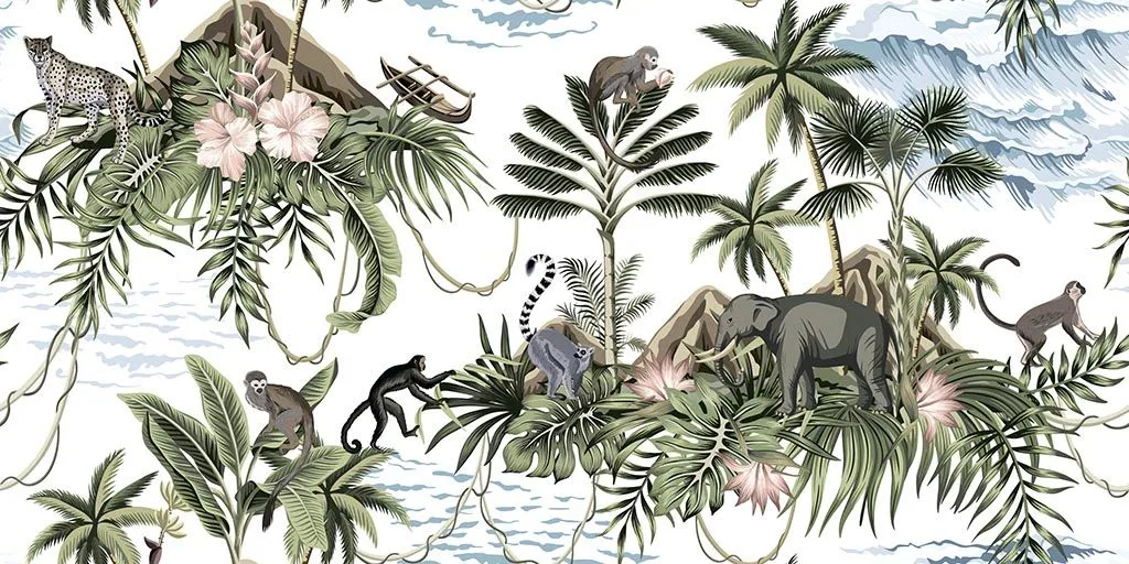 Фотообои в интерьере джунгли детские  12-1179 фото