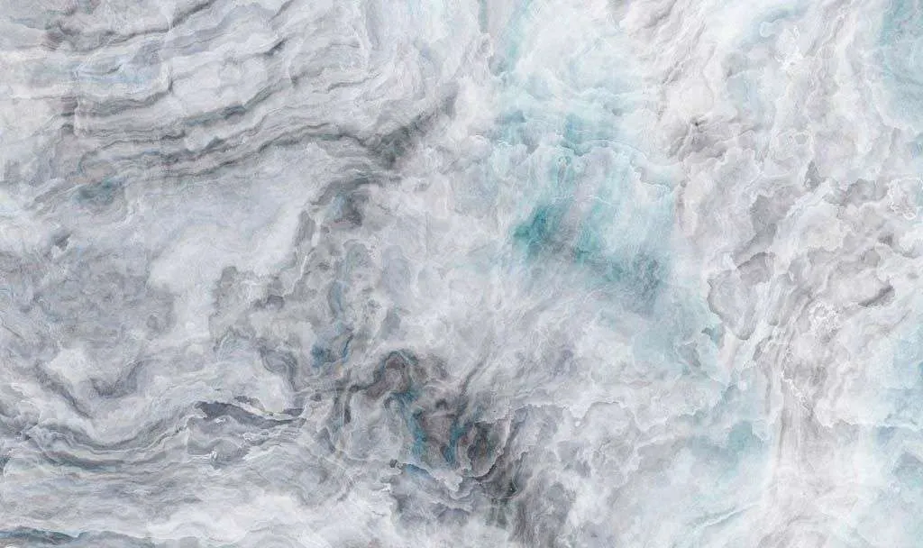 Фотообои в интерьере флюид арт голубой оникс  9-1005 фото