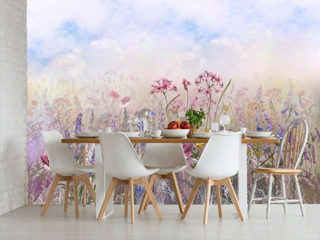 Фотообои Бесшовные обои на стену:  Полевые цветы. Артикул: 13-254  