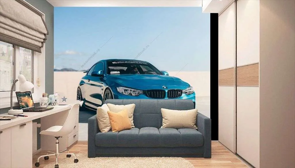Фотообои в интерьере синий bmw  12-1405 фото