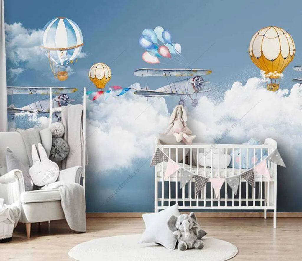 Фотообои в интерьере вертолеты в небе  16-003 фото