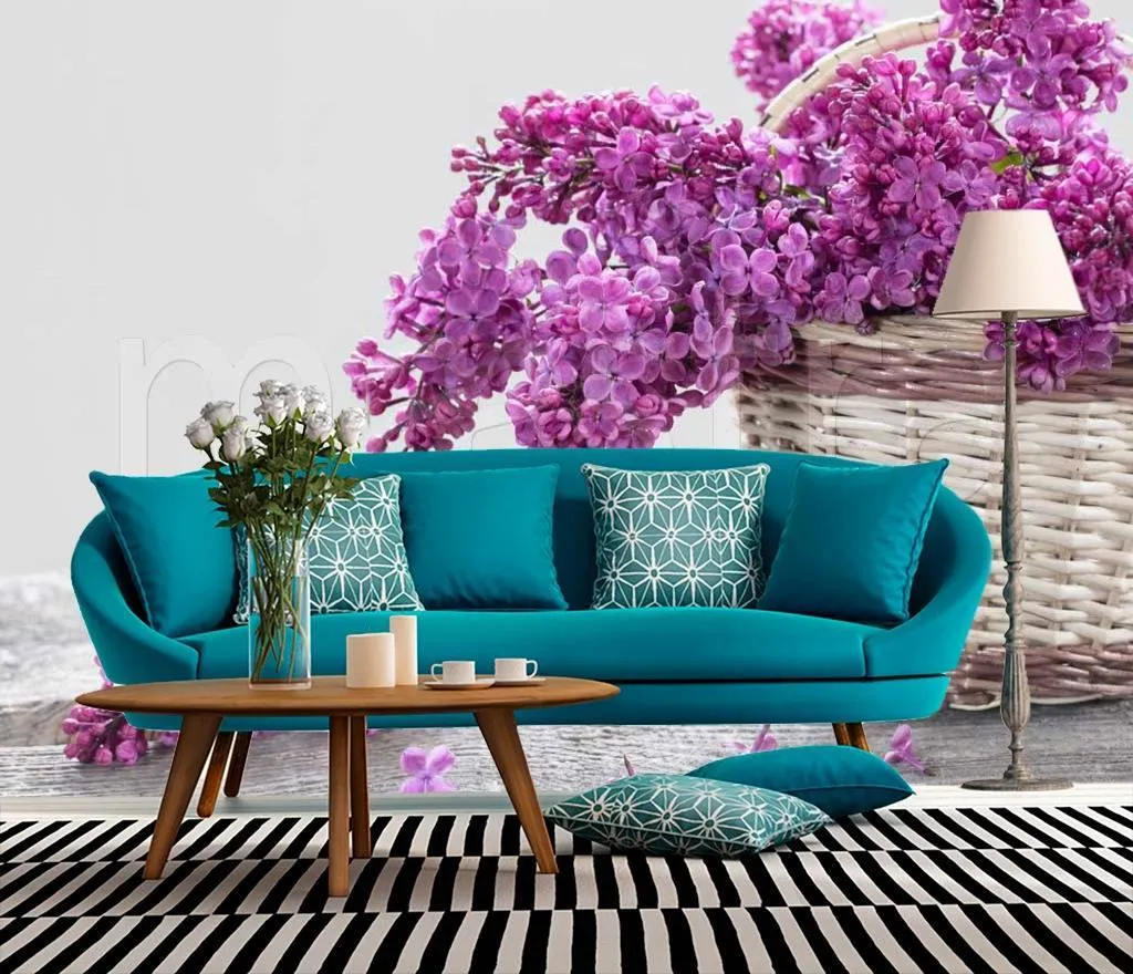 Фотообои Сирень в корзине  10-044