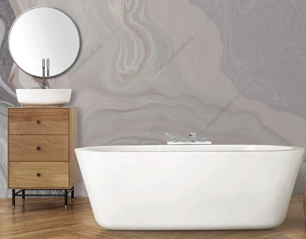 Фотообои в интерьере мрамор в нежно-розовых оттенках  13-570 фото