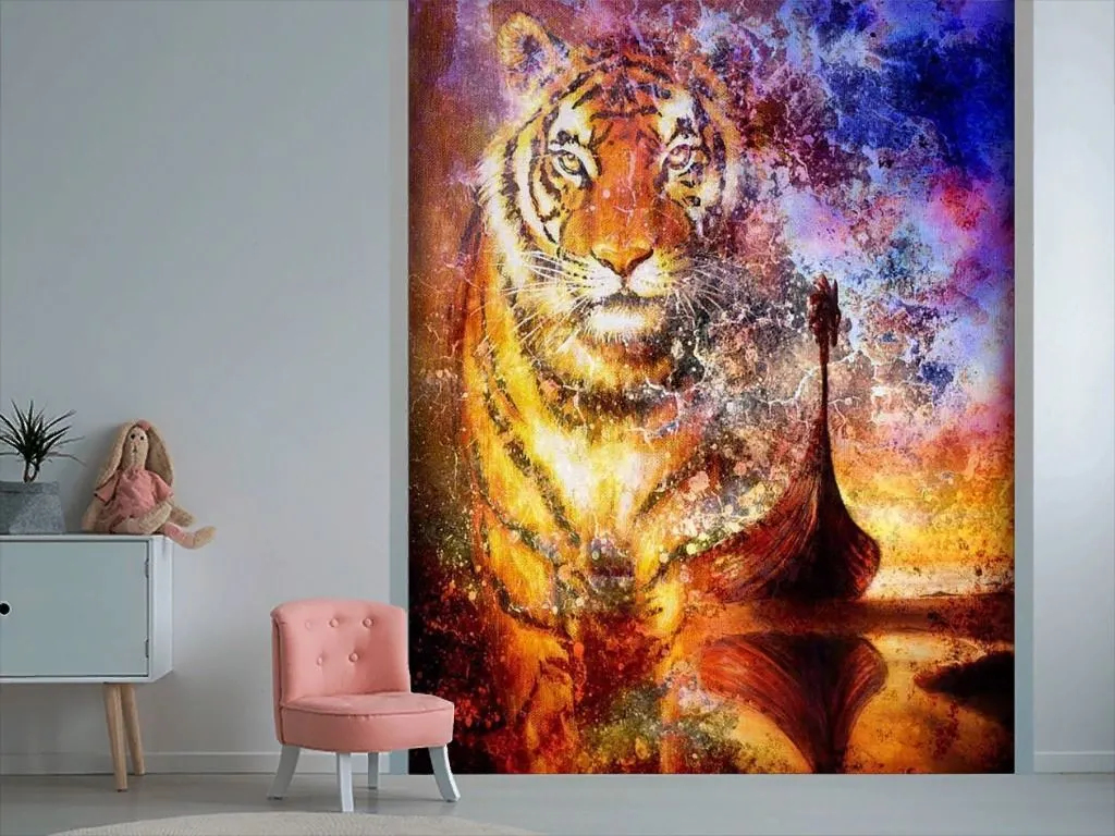 Фотообои Огненный тигр  17-4283
